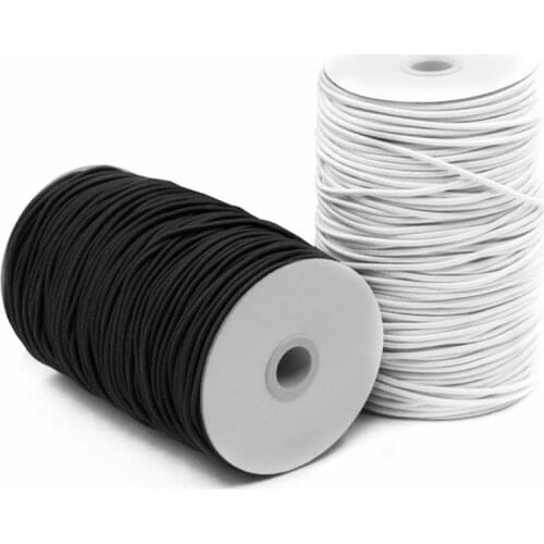 5M Black/White Strong Elastic Rope Cord Bungee Shock Cord Stretch String for Outdoor Project Kayak Boat Bag Luggage AA8513