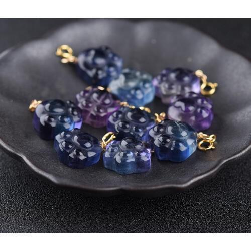 Fluorite cat foot pendant FPPJ wholesale beads nature