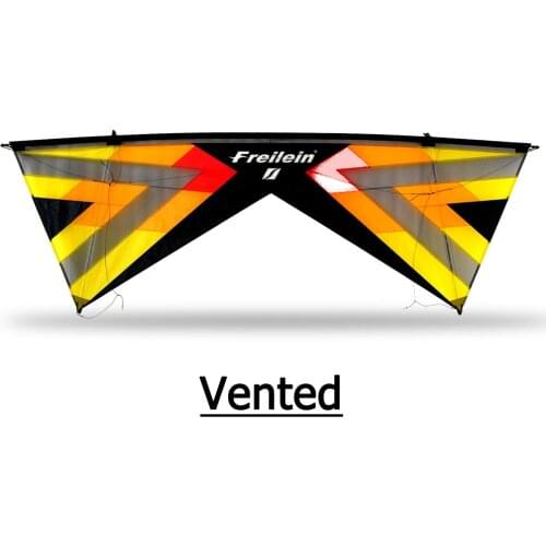 Freilein Quad Line 2.42m Stunt Kite for Adults Flying Outdoor Sport 16 Colors X Vented Beach Kite Ripstop PC31 Mylar Laminate