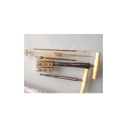 Cello production / maintenance tools (sound pole, pick, post, pinion, measuring string, reamer)