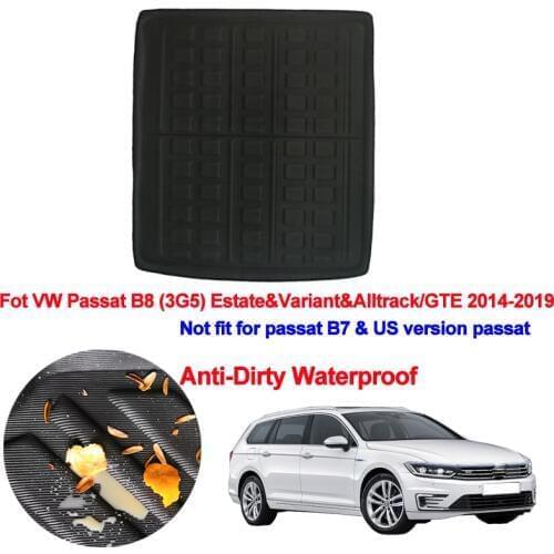 Car Rear Trunk Mat Cargo Tray Boot Liner Carpet Protector Floor For VW Passat B8 (3G5) Estate & Variant & Alltrack/GTE 2014-2019