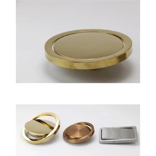 Stainless Steel Flap Lid Trash Bin Cover Flush Recessed Built-in Balance Kitchen Counter Top Swing Garbage Can Lid