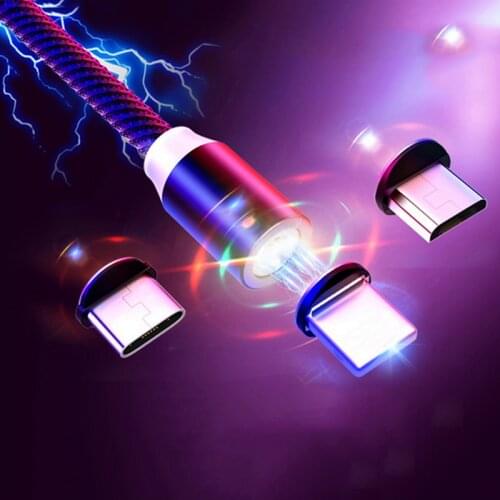 2m Magnetic Cable Micro USB Type C Fast Charging Type-C Magnet Charger Mobile Phone Cable USBC For Xiaomi Samsung Oneplus Huawei