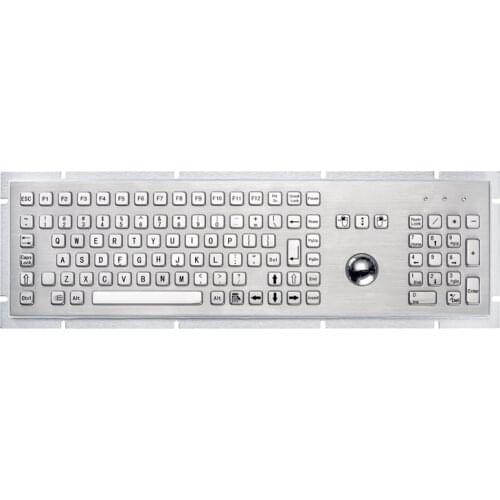 Metal Medical Keyboard With 103 Keys Marine Military Medical Grade Keypads Trackball Industrial Keyboard Spanish Keyboard