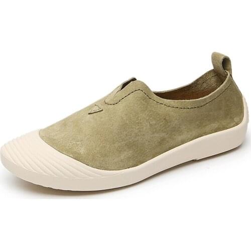 2021 Fashion Genuine Leather Loafers Women Shoes Soft Flats Slip-on Moccasin High Quality Ladies Flat Shoes Comfort Casual Shoes