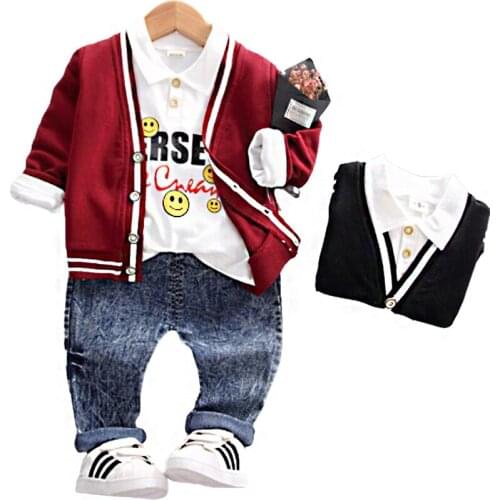 2020 New Spring Baby Boys Clothes Suits Kids Boys Long Sleeve Outerwear Boys Clothing Sets Suits Children Clothing Infant Sets