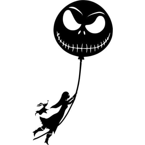 Novelty Creative Car Stickers Girl Floating on Jack Balloon Window Decals KK Vinyl Motorcycle Accessories PVC 15.4cm X 8.2cm