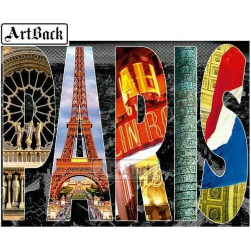 New 5d diy diamond painting "Paris" landscape 3D diamond embroidery full square / round drill Rhinestone mosaic home decoration