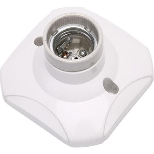 E27 Lamp Holder E27 Bulb Holder Lamp Socket Ceramic Round Lamp Bulb Socket High Temperature Resistance Lamp Base 220 (V)