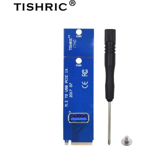 TISHRIC NGFF M.2 To USB 3.0 Pcie Riser Card 1x to 16x Switch Transfer Card Adapter For Bitcoin Litecoin Miner