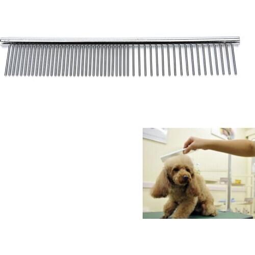 Comb Long Hair Shedding Grooming Flea Comb Pet Puppy Dog Cat Stainless Steel