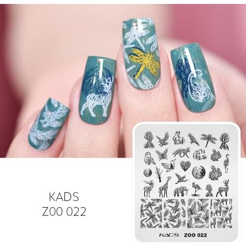 Animals Theme Nail Stamping Plate Rabbit Butterfly Branch Pattern Design Image Printing Stamp Templates For Manicure Decorations