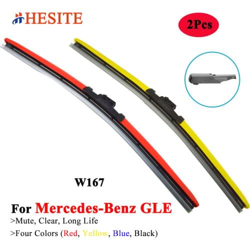 HESITE Colorful Windshield Wiper Blades For Mercedes Benz GLE SUV W166 W167 Coupe C292 GLE300 GLE350 GLE400 GLE450 GLE500 GLE550