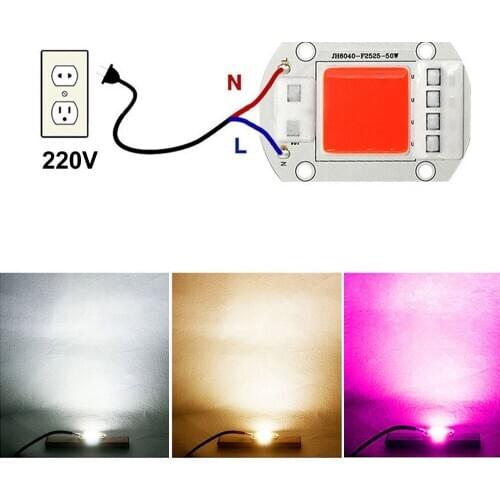 LED Chip 20W 30W 50W COB Chip LED Lamp 220V No Need Driver for Flood Light Beads Spotlight Lampada DIY Lighting Warm White Grow