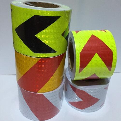 HighLight Guide sign Microprism PVC Reflective Film Self-adhesive Safety Warning Tape For Vehicle Road Traffic Construction Site