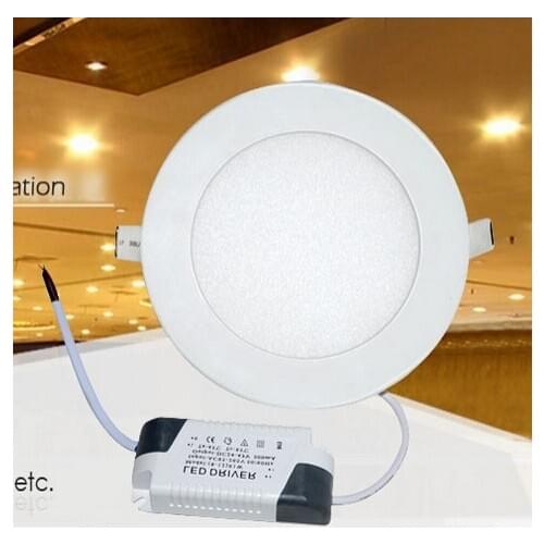 Ultra Thin Dimmable Led Panel Downlight 3w 4w 6w 9w 12w 15w 18w LED Ceiling Recessed Light AC110-220V LED Panel Light