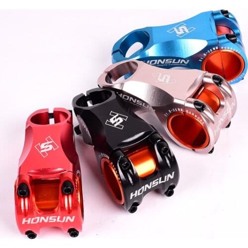 HONSUN CNC Bike Stem MTB Road Bike Ultralight Stem Aolly XC Handlebar Stem Bike Cycling Accessories -17 Degree 70mm XC35/31.8MM