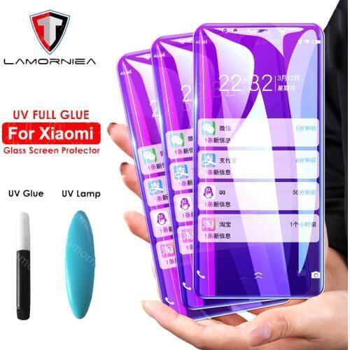 100D UV Full Glue Tempered Glass For Xiaomi mi CC9 Pro note 10 pro Screen Protector For redmi note 8 7 6 5 Pro mi 8 9 SE Lite