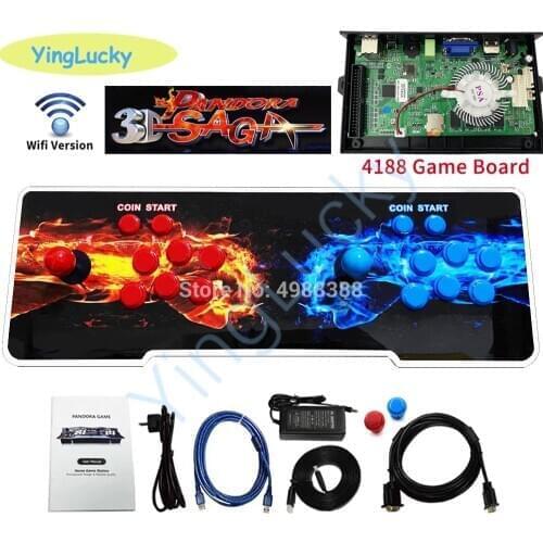 2 Players 4188 In 1 Arcade Game Console Pandora 3D SAGA WIFI With 160*3D Game Support Online Download Games VGA HDMI Output
