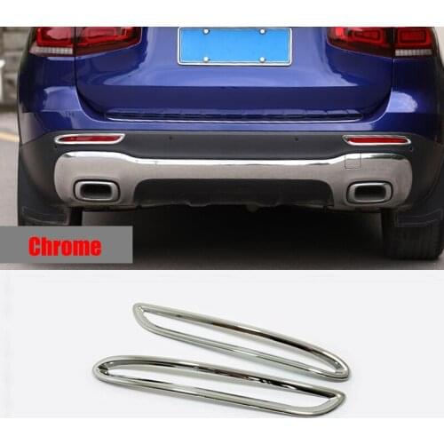 2019 2020 For Mercedes Benz GLB ABS Chrome Car Back Tail Rear Fog Light Lampshade Frame Cover Trim Car Styling Accessories 2pcs