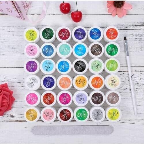 5ml 24/30/36 Colors Women Fashion Phototherapy Glue Nail UV/Led Lamp Nail Gel Polish Tool Kit Nail Art Design Drawing Gel