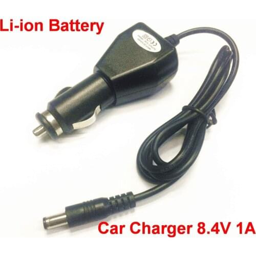 50pcs 8.4V 1A Universal Power Adapter car Charger 8.4V 1A for 18650 battery pack DC plug 5.5mm x2.1mm