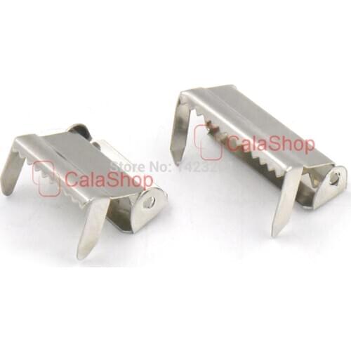 6 Pcs / Lot 19mm 3/4" 25mm 1" Metal Adjustable Buckle Leg Ratchet Hardware For Suspender Paci Pacifier Clip Belt Nickle