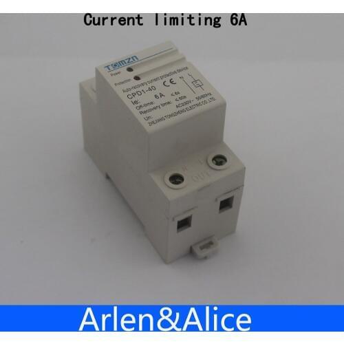 6A 6ampere CPD-63 230V 1380W protection Din rail automatic recovery reconnect Current limiting protective device protector