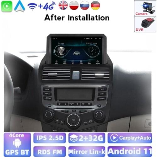 Car GPS Radio Multimedia Video Player For Honda Accord 7 2002 2003 2004 2005 2006 2007 Navigation Head uint With Frame Wifi SWC