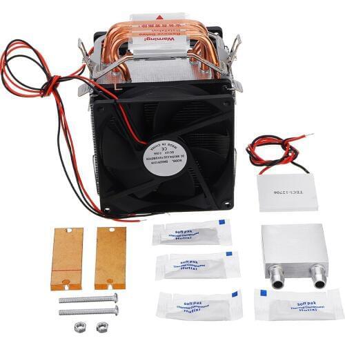 DC 12V 10A 3 Copper Tube DIY Semiconductor Refrigeration Water Cooling Block Kit