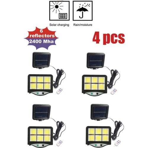 4pcs seperable 120 LED Solar Light Outdoor Motion Sensor Waterproof Garden Solar Lamp Spotlights For Garden Path Street garage y