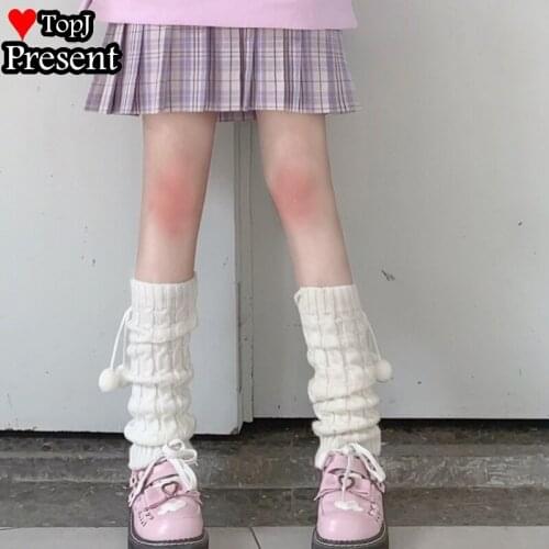 7 styles girl Women Knit Winter Leg Warmers Loose Style Stockings Leggings Warm Boots girl sweet lolita cosplay leg warmer