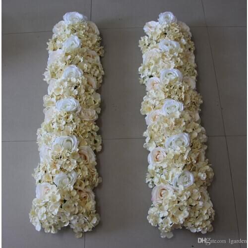 Simulation Wedding Rose Hydrangea Arrangement Flower Square Decorative Wedding Background Decorative10pcs/ lot