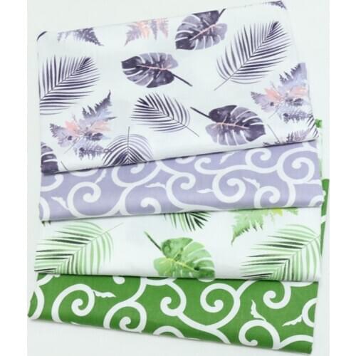 Leaf series 100% cotton fabric floral diy sewing home textile bedding sheets baby dress DIY manual work cloth tecidos tilda