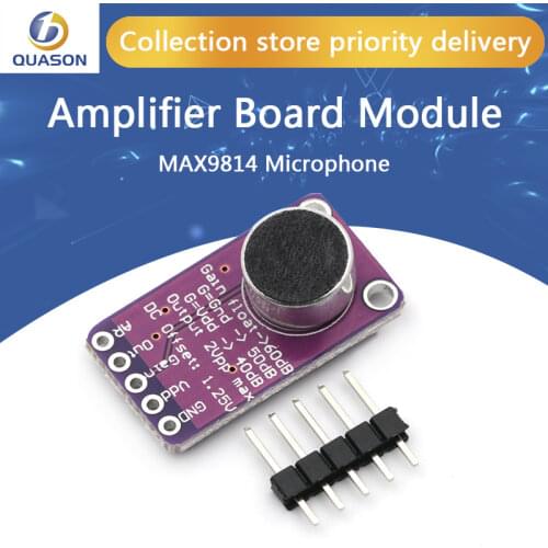 MAX9814 Microphone AGC Amplifier Board Module Auto Gain Control Programmable Attack and Release Ratio Low THD