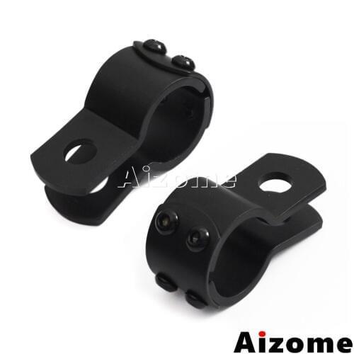 Motorcycle Foot Peg Mounts Clamp 32mm Highway Peg Mounts For 1.25 inch Crash Bar Engine Guard Footrests Peg 1-1/4" Clamps Black