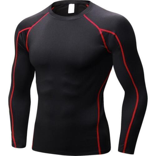 Men Quick Drying Breathable T-Shirt Compression Fitness Hip Hop T-Shirts Men Sport Long Sleeve Gym Fitness T Shirt