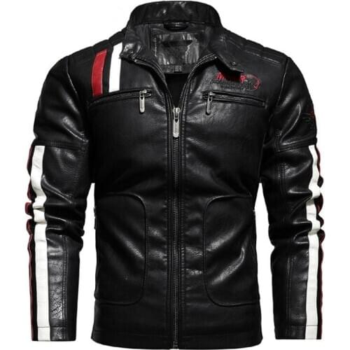 Mens Leather Jackets New Arrive Mens Motorcycle Leather Jacket Warm Leather Jacket jaqueta de couro masculina Male Leather coat