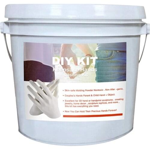 Keepsake Hands Casting Kit Souvenir Large Creative DIY Plaster Statue Molding Kit Hand Holding for Couple Friends Family