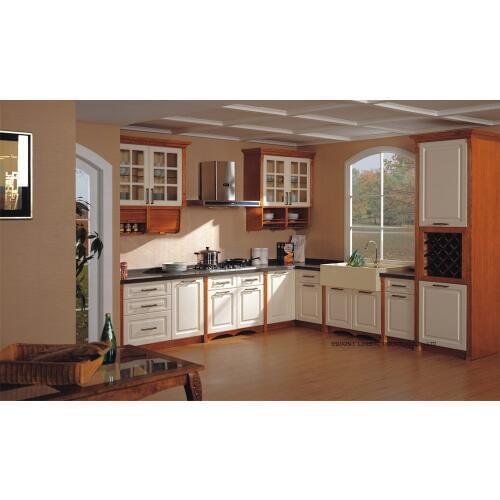 Solid wood painting kitchen cabinet(LH-SW083)