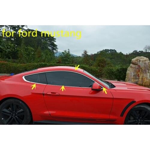 Fit for ford mustang Window trim Stainless steel/black window decoration