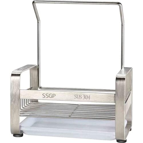 304 Stainless Steel Kitchen Sink Drain Rack Anti-Slip Drying Water Stand With Drainboard Holder Organizer Kitchen Shelf - L S