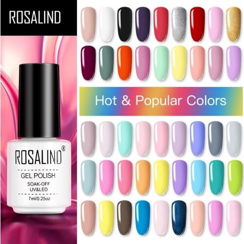 ROSALIND Gel Polish Hybrid Varnishes All For Nail Manicure Semi Permanent For Nails UV Gel Nail Polish Vernis Gellak Top Base