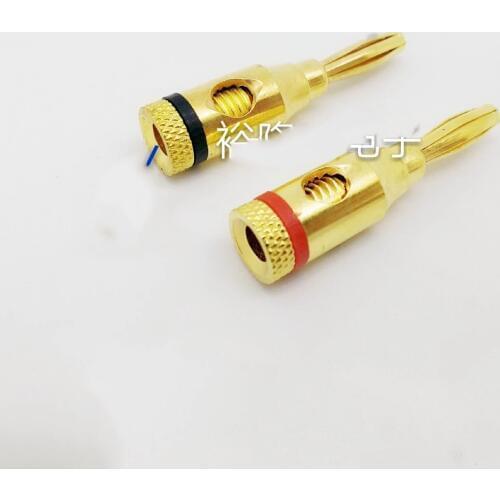 Smonisia 50pcs/lot 4mm Banana Plug Gold-plating Speaker Terminal Socket Banana Terminal Connector