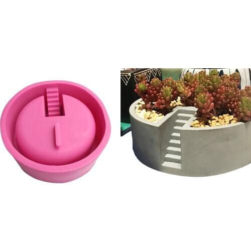 Silicone Mold for DIY Succulent Plant Planter Pot Molding Concrete Cement Gypsum Clay Candle Holder Wax Soap Mould