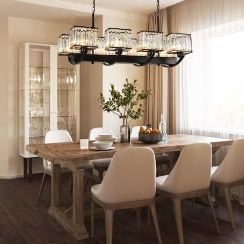 Modern Crystal Chandelier Lighting Cristal Chandeliers Lamp LED Pendant Hanging Light Lustres De Cristal Lamp Restaurant Light