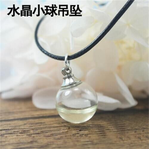 2PCS Glass Bulb with screwed Cap Glass vial pendant Diy Wishing Bottle Necklaces Perfume Bottle Necklace Jewelry Gift