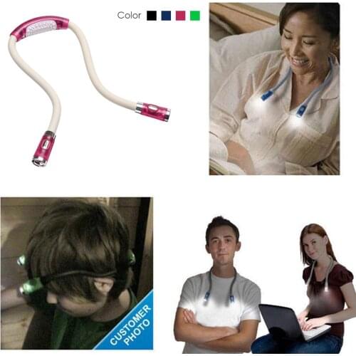 LED Night Light Flexible Handsfree Hug Neck Reading Book Lights Flashlight Rechargeable Soft Silicone Study Lamps For Student