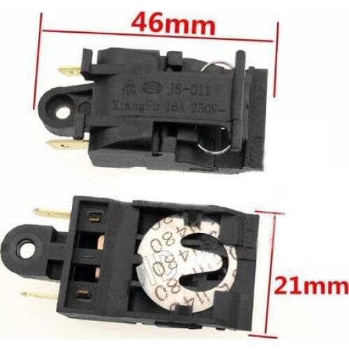 2pcs JS-011 16A 250V 46X21mm Kettle Thermostat Temperature Controller Self Interruption Switch