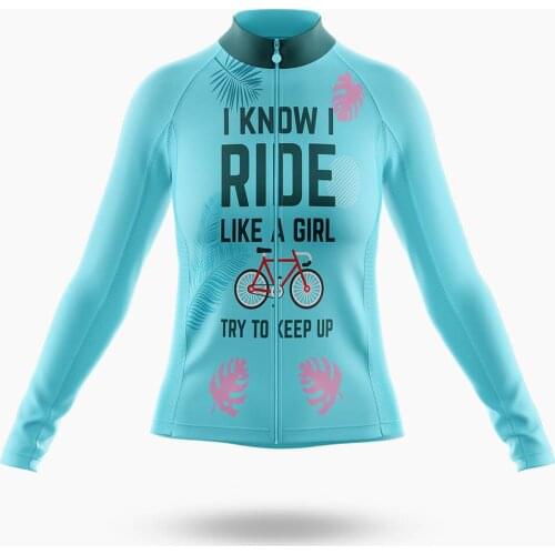 2021 Like A Girl V3 Cycling Jersey Long Sleeve Clothing Race Road Bike Shirts Bicycle Tops MTB Uniform Maillot
